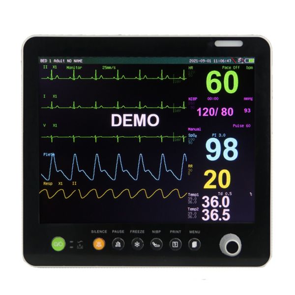 Quality 15 Inch Medical Vital Monitor 6 Parameter ICU Patient Monitor PM9000-GTE2 with 2 Years Warranty and Class III Certification for sale