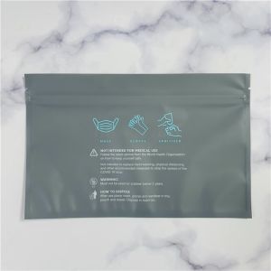 Portable PET / VMPET / PE Custom Pouches Packaging Zipper Mask Bag