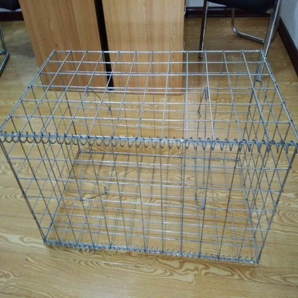 Square / Oblong Hole Galvanized Gabion Box , Welded Gabion Wall Cages 1 X 1 X 1 M