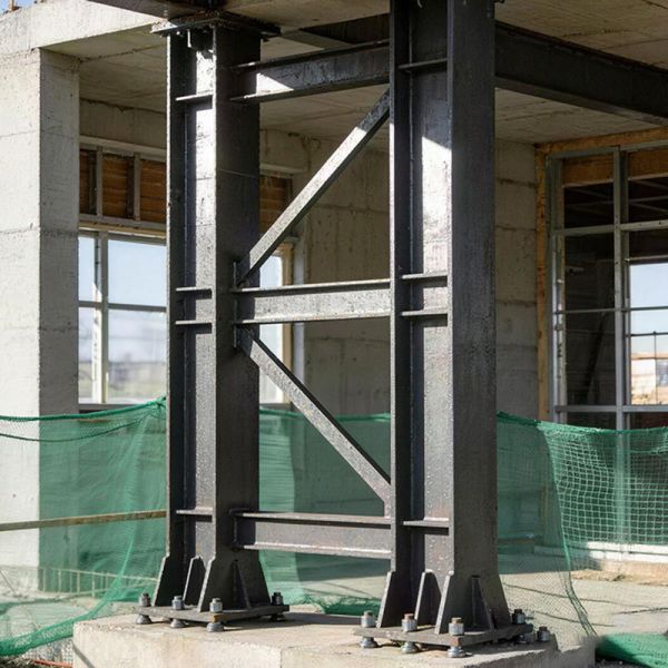 Easy Install Steel Building Supports Prefabricated for Construction Projects