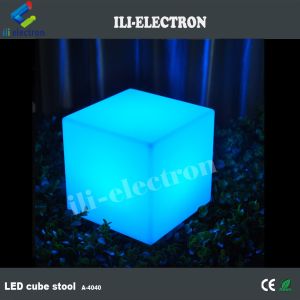Remote control plastic led lighting cube