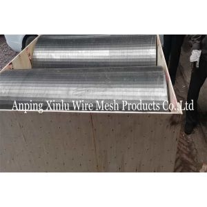 SS Wedge Wire Rotary Drum Screen Johnson Cylinder Basket Diameter 500 X Long