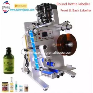 SL-130 Verital Round Bottle Labeller,Adhesive Stickers Labeling Machine for