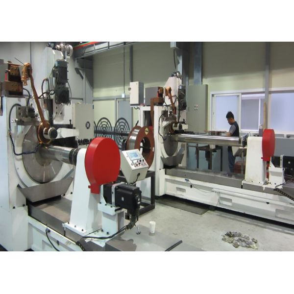 SS Profile Water Well Screen Welding Machine With Mitsubishi E60 Control System