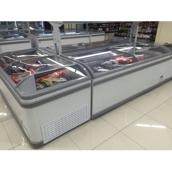Frozen Food 590W Supermarket Island Freezer