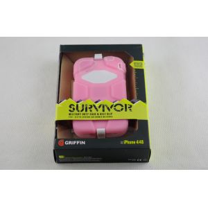 Pink Silicon Cell Phone Survivor Military Cases For Iphone 4