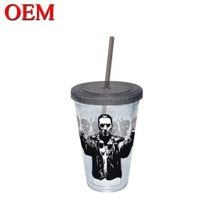 Supplier High Quality Customized Marvel Double Walled Plastic Travel Cup With