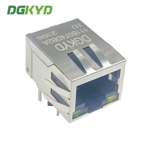 DGKYD111B074DB2A1D RJ45 100M Network Connector 8PIN Without Lamp With Shield