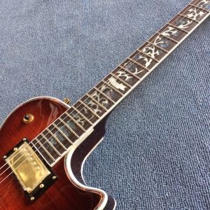 A new style of custom guitar, double F holes,Gold hardware,Flame Maple Top &