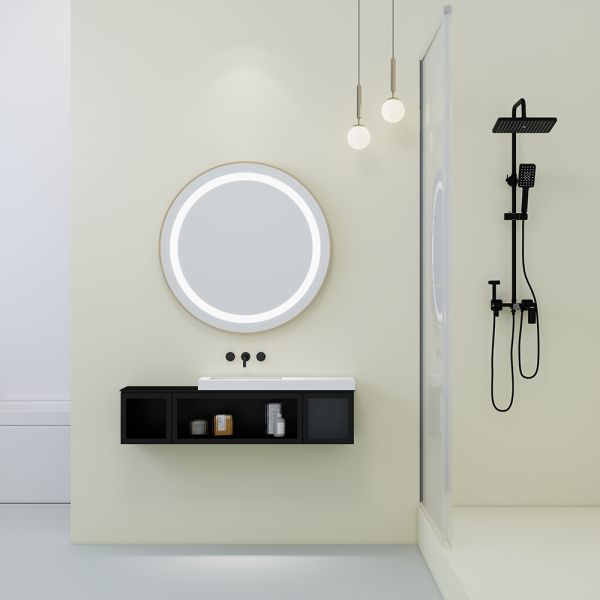 Elegant Framed LED Mirror Light with Slim Profile Soft Ambient Glow Adjustable Lighting Modes and Anti Fog Function for Hospitality Bathrooms and