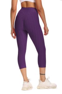 Wholesale Purple Quick Dry High Waisted Yoga Pants Active Stretch Exercise Pants from china suppliers