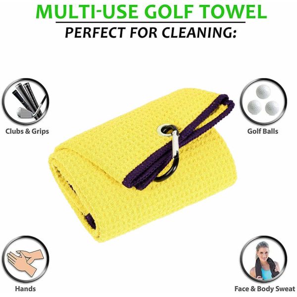 Custom Print Simple New Design Magnetic Personalized Large Microfiber Golf Towel