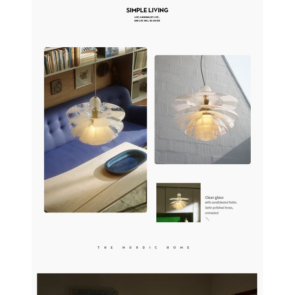 Denmark Designer Glass Pine Cones Pendant Light Modern Acrylic Hanging Lamps(WH-GP-179)