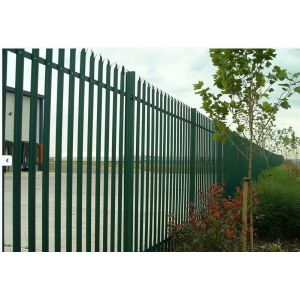 Rustproof D Section Palisade Fencing , 8ft High Steel Palisade Gates
