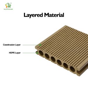 Modern Anti-Uv Outdoor WPC Decking Long-Lasting Wood Plastic Composite Flooring