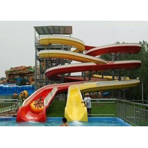 Mix Color Commercial Spiral Swimming Pool Slide For Holiday Resort