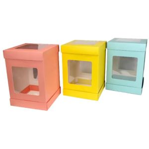 6 8 10 12 14 Inch Wedding Favor Square Tall Tiered Cake Paper Boxes Custom