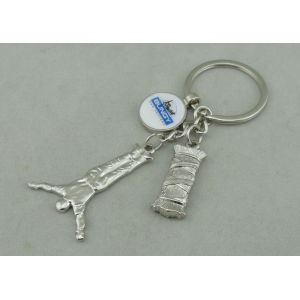 Silver Plating Promotional BUNGY Key Chain Zinc Alloy Die Casting 1 3/4 inch