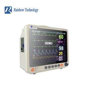 ECG 5 Parameter Patient Monitor HR RESP SPO2 NIBP And Temp with Touch Screen