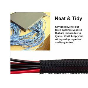 Wholesale 40mm Black PET Expandable Braided Sleeving Cable Management Protection Application from china suppliers
