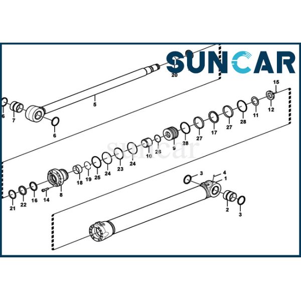 EW145B VOE14577801 Boom Cylinder Seal Kit 14577801 For SUNCARVO.L.VO Heavy Equipment Service Parts