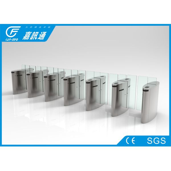 Quality Waist Height Retractable Flap Barrier , Public Security Flap Barrier System for sale