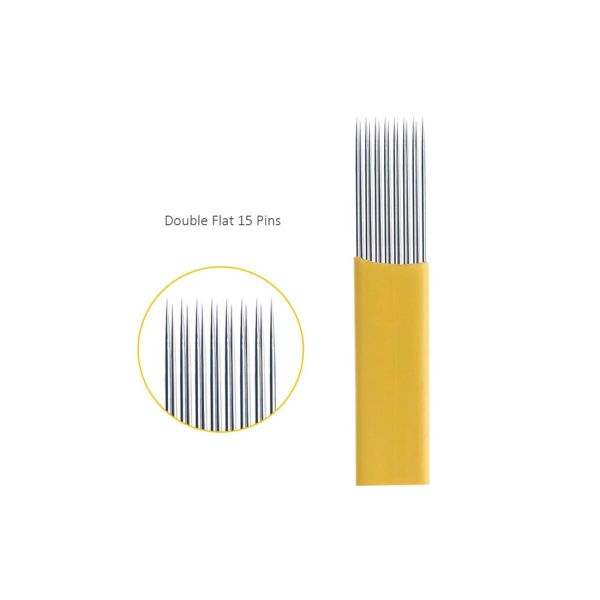 Stainless Steel And Plastic Sterilized 17U Tattoo Machine Needle Double Rows