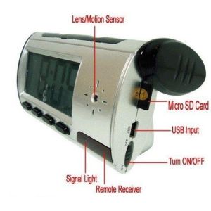 mini Desk Clock Camera with Motion Detection Alarm Clock DVR camera