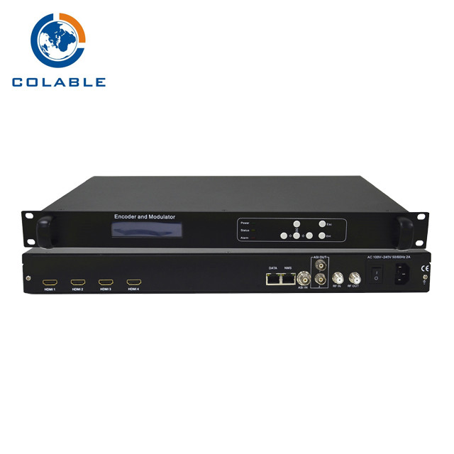 Digital Audio Video HD SD To RF QAM Encoder Modulator With 4 / 8 Channel Input
