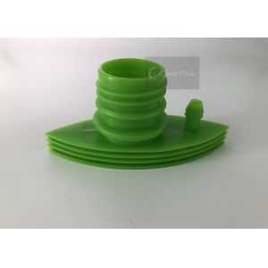 Two Spout Plastic Twist Off Cap For Plastic Oxygen Bag Packing , Green Color