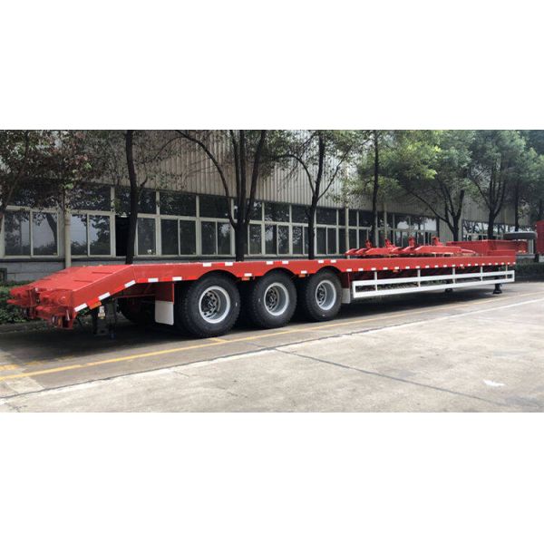 Flat Stepped Frame CIMC 40Ft Gooseneck Lowboy Trailer