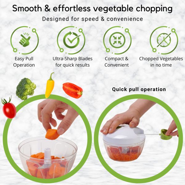 Mini Manual Vegetable Fruit Garlic Ginger Onion Meat Shredder Hand Pull Chopper Fruit