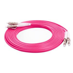 Ceramic Ferrule LC To LC OM4 1550nm Optical Patch Cable