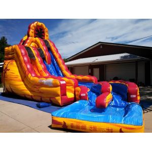 Cool Largest Blow Up Water Slides Dash N Splash Fire Inflatable Qater Slide