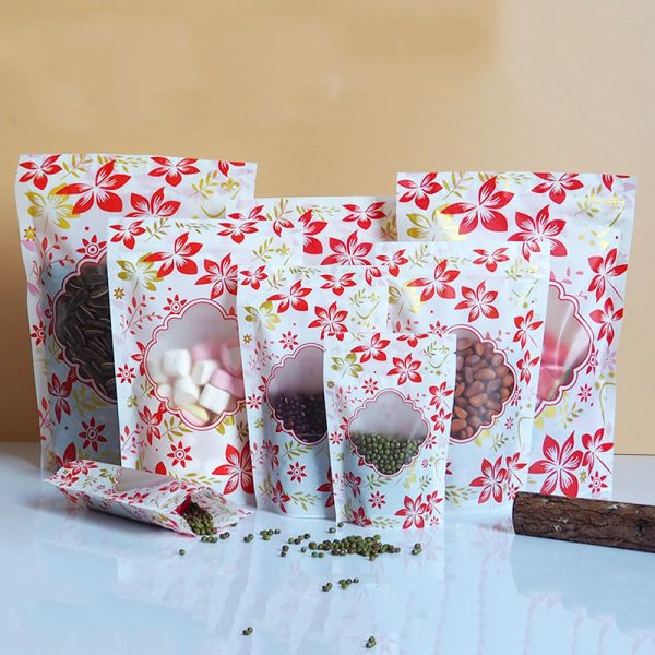 Quality Zipper Glossy Stand Up Plastic Pouch Packaging Custom Logo With Window for sale