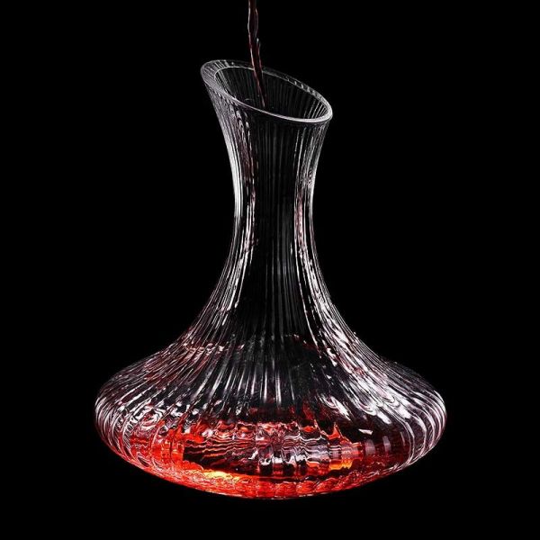 Bulk Wholesale Handcrafted Lead-Free Crystal Wine Decanter Aerator | 1500mL Distributor-Ready Carafe