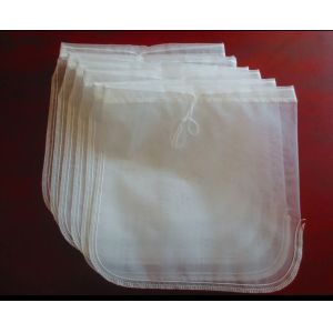Reuse Nylon Drawstring Nut Milk Filter Bag for Cheese Juices Nut