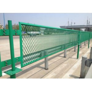 PVC Powder Coated Expanded Metal Fence 30mmx60mm Hole For Highway
