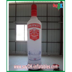 Advertising 3 - 6m Inflatable Wine Bottle With Logo Printing