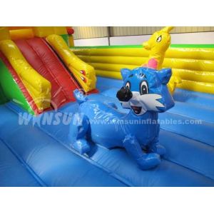 Industrious Bees Theme Inflatable Fun World , 0.9mm PVC Blow Up Playground