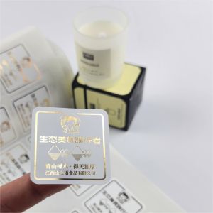 Gold Foil Adhesive Candle Label Printing Aromatherapy Jar Labels Candle