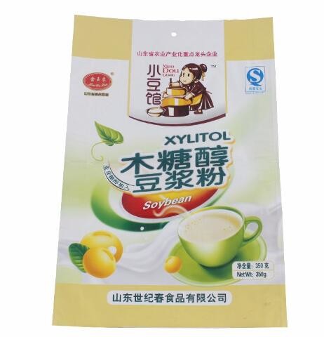 Custom made printing PE plastic 3 side sealed package bag for noodles packing