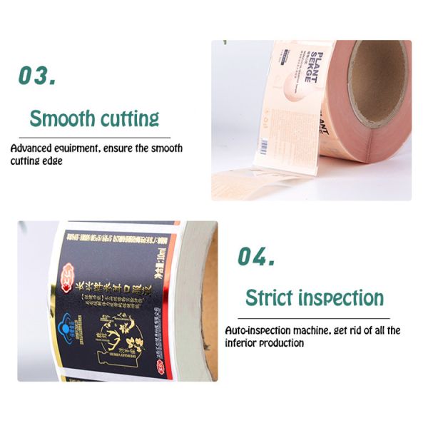 Perfume Bottle Packaging Sticker Labels Foil Vinyl Screenprinted Stickers Roll