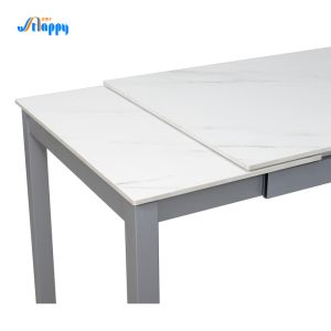 1400mm Length Modern Extendable Dining Table Customizable With Iron Leg
