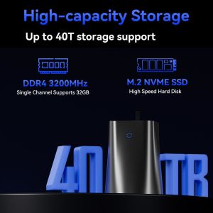 Intel N150 Dual Ethernet NAS Mini PC Router DDR4 32GB RAM Supports HD Display