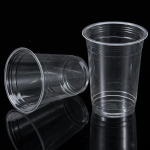 24oz φ90mm Compostable Clear Cups PLA Coffee Cups Environmental Protection