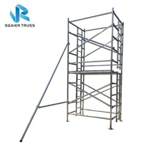 8m Height Folding Scaffold Ladder , Lightweight Aluminum Scaffold Platform