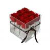 Square Waterproof Acrylic Flower Box With Lid For Packing Environmentally Friendly for sale