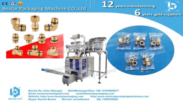 Hardware 3 bowls counting packing machine with hole punching and waste