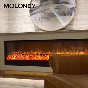 180cm Wall-mouned and Recessed Fireplace Indoor Decoration with Adjustable Flame